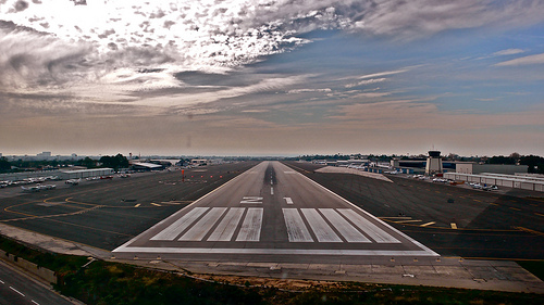approaching runway